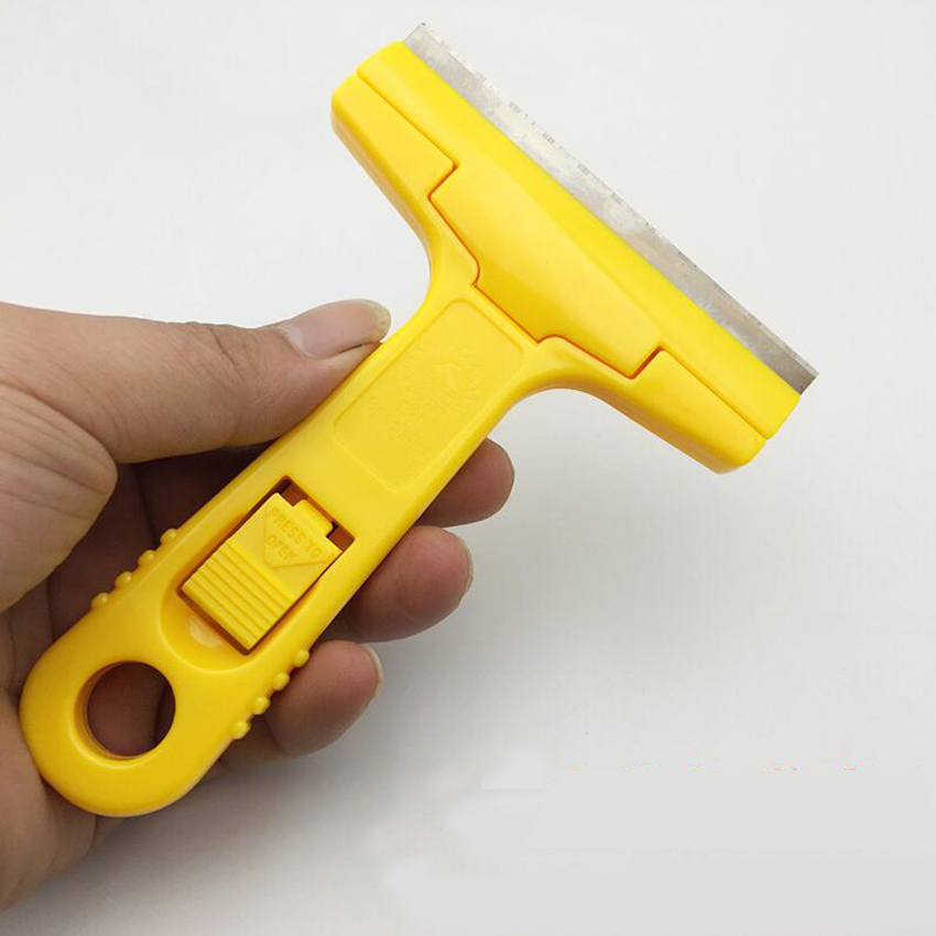 Cuchillo de pala de limpieza portátil, raspador de piso de azulejos de vidrio, 100mm, 5 uds. De cuchillas, herramientas de mano de limpieza