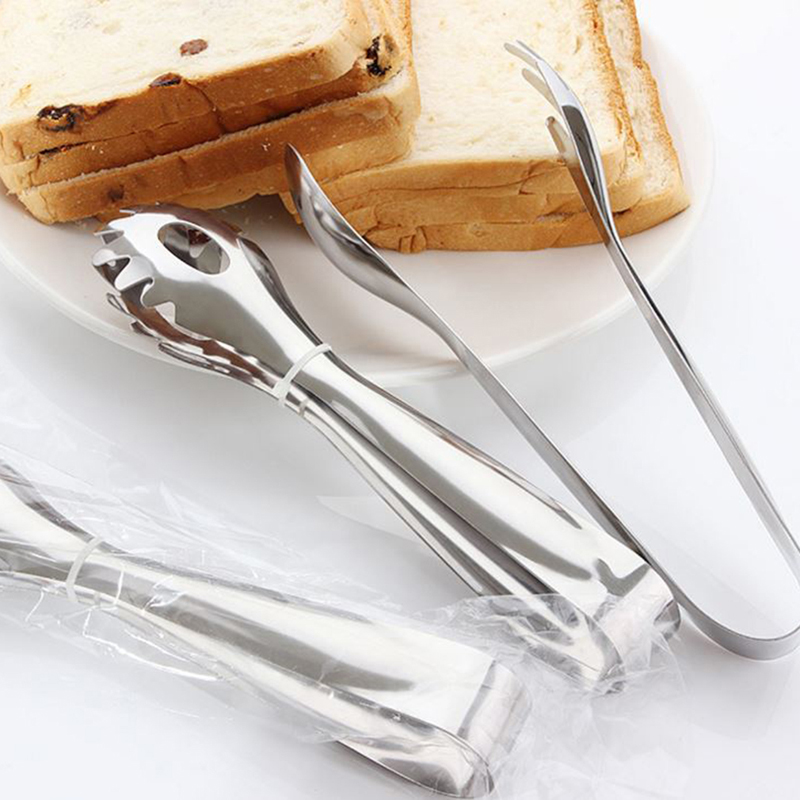 Pince à pain en acier inoxydable | Argent, pince à pain Buffet avec cuillère, pince à salade, pince à Buffet pâtisserie accessoires de cuisine