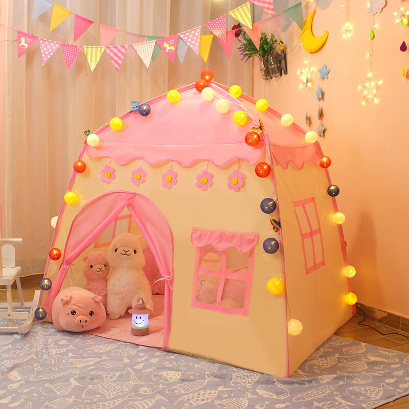 Giocare Tenda Per I Bambini Tenda dei Giocattoli Per Le Ragazze Della Principessa Castello Protable Casa del Gioco della Tenda Wigwam Per Bambini Brithday regalo