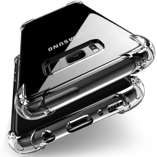 A prueba de golpes a prueba de silicona transparente funda para Samsung Galaxy S7 borde A5 A7 J5 J7 S8 S9 S10 Plus Nota 9 8 A6 A8 más A7 A50 cubierta: For Samsung A70