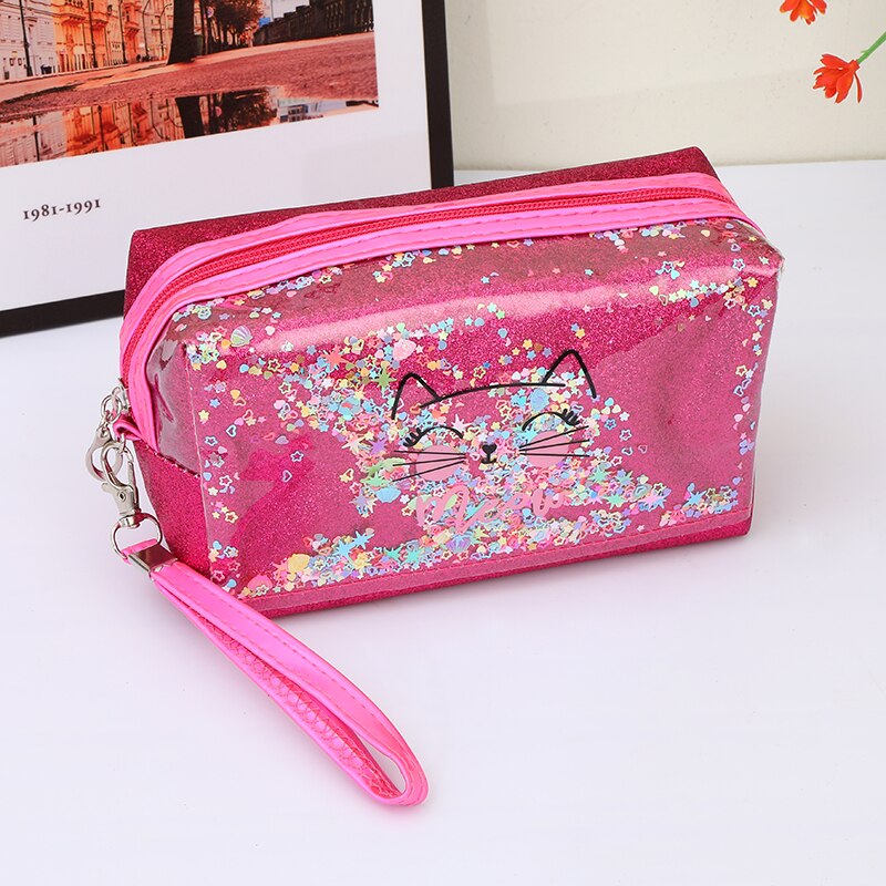 Nette Pailletten Frauen Kosmetik Tasche Sanft-machen-hoch Lagerung Tasche Pads Toilettenartikel Paket Reise machen-hoch Tasche Organizer Beutel Schönheit fallen