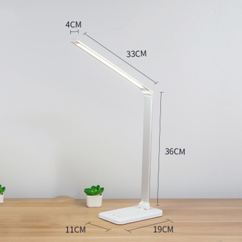 Dimmable LED Desk Lamp, Eye-caring Table Lamps, Dimmable Office Lamp with USB Charging Port, 5 Lighting Modes with 5 Brightness