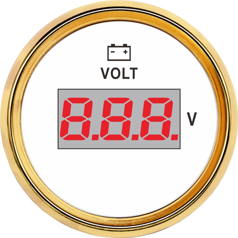 Voltmètre marin 12-24V jauge numérique de Volt de 52mm jauge de mètre de 8-32 Volts pour le voltmètre automatique de bateau de Yacht d'atv de camion de caravane: WG-8-32 V