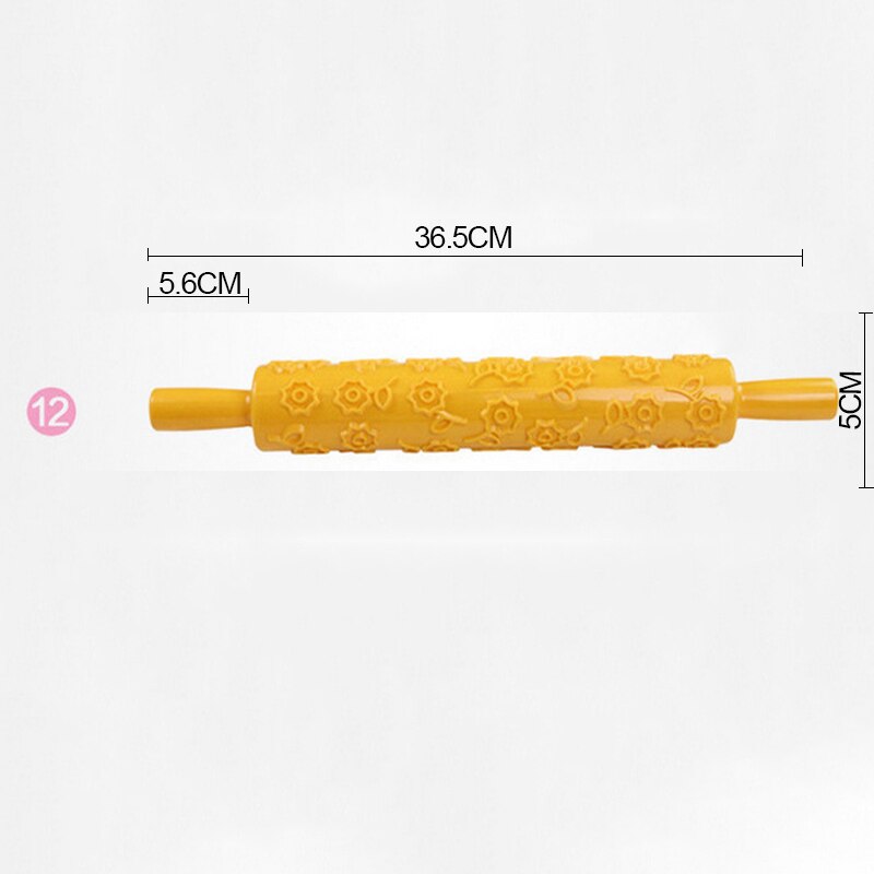 Pastic Non-stick Fondant Rolling Pin Embossing Cake Deeg Roller Decorating Cake Roller Ambachten DIY Bakken Keuken Gereedschap