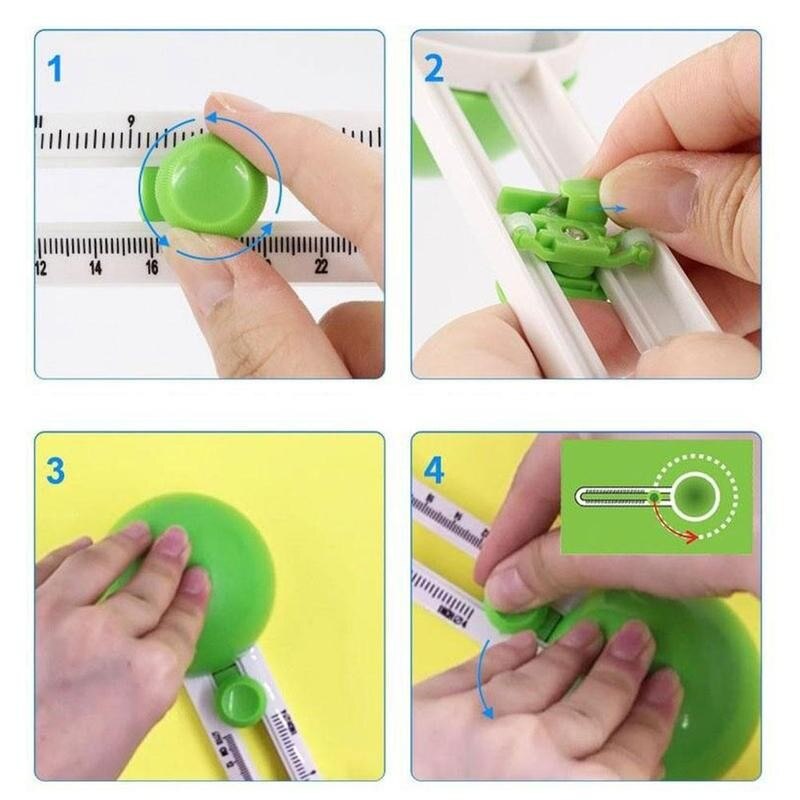 Ronde Snijden Patchwork Kompas Cirkel Cutter Scrapbooking Cutters Voor Diy Papier-Snijden