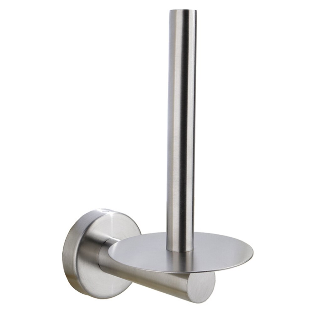 Stainless Steel Wall-mounted Standable Towel Rack Pole Paper Roll Holder: B
