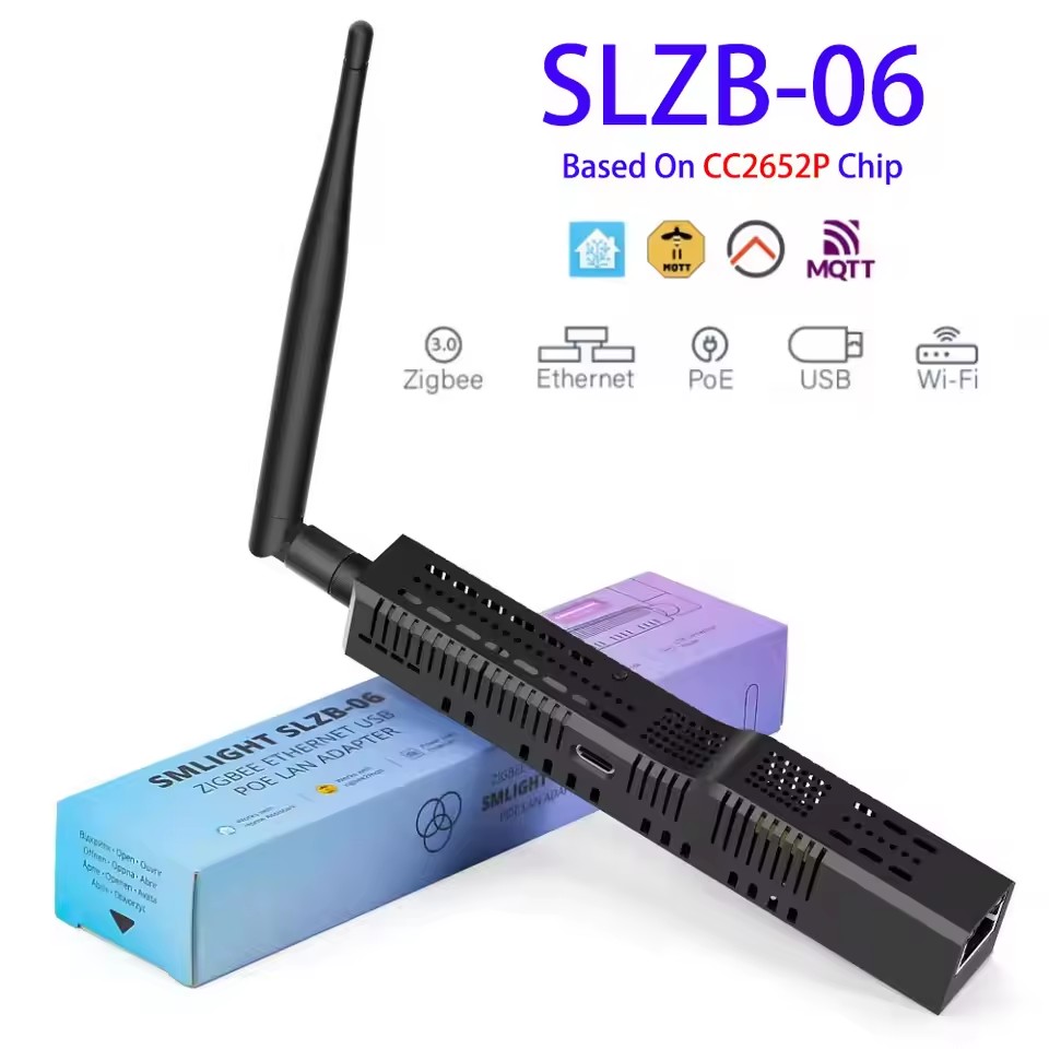 SMLIGHT SLZB-06 – Ein Zigbee 3.0-zu-Ethernet-, USB- und WLAN-Adapter mit PoE-Unterstützung, funktioniert mit Zigbee2MQTT, ZHA, Home Assistant: MULTI