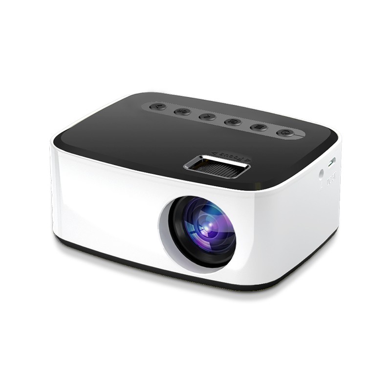T20 USB LED HD 1080P Integrierte Version mit demselben Bildschirm Drahtloses Mobiltelefon MINI-Projektor Tragbarer Heimkino-Media-Video-Player: Black / EU-Stecker
