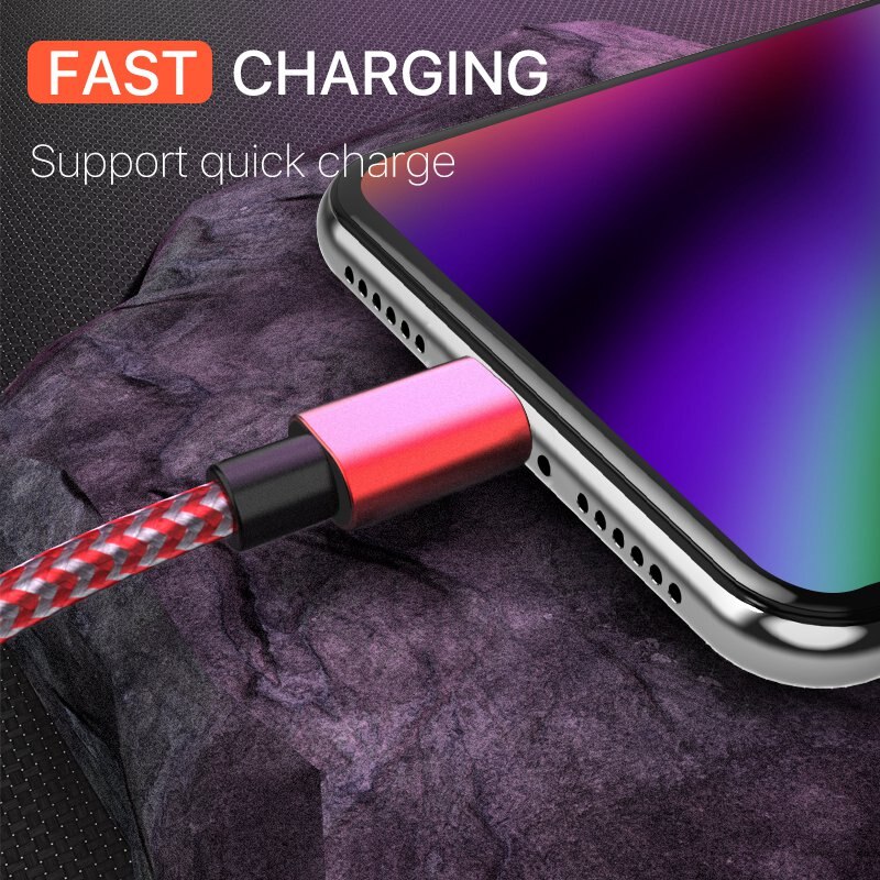 2.4A Snel Opladen Usb Kabel Voor Iphone 11Pro Max Xr Xs X 8 7 6 6S 5 5S ipad Koord Mobiele Telefoon Kabel Snelle Data Oplaadkabel