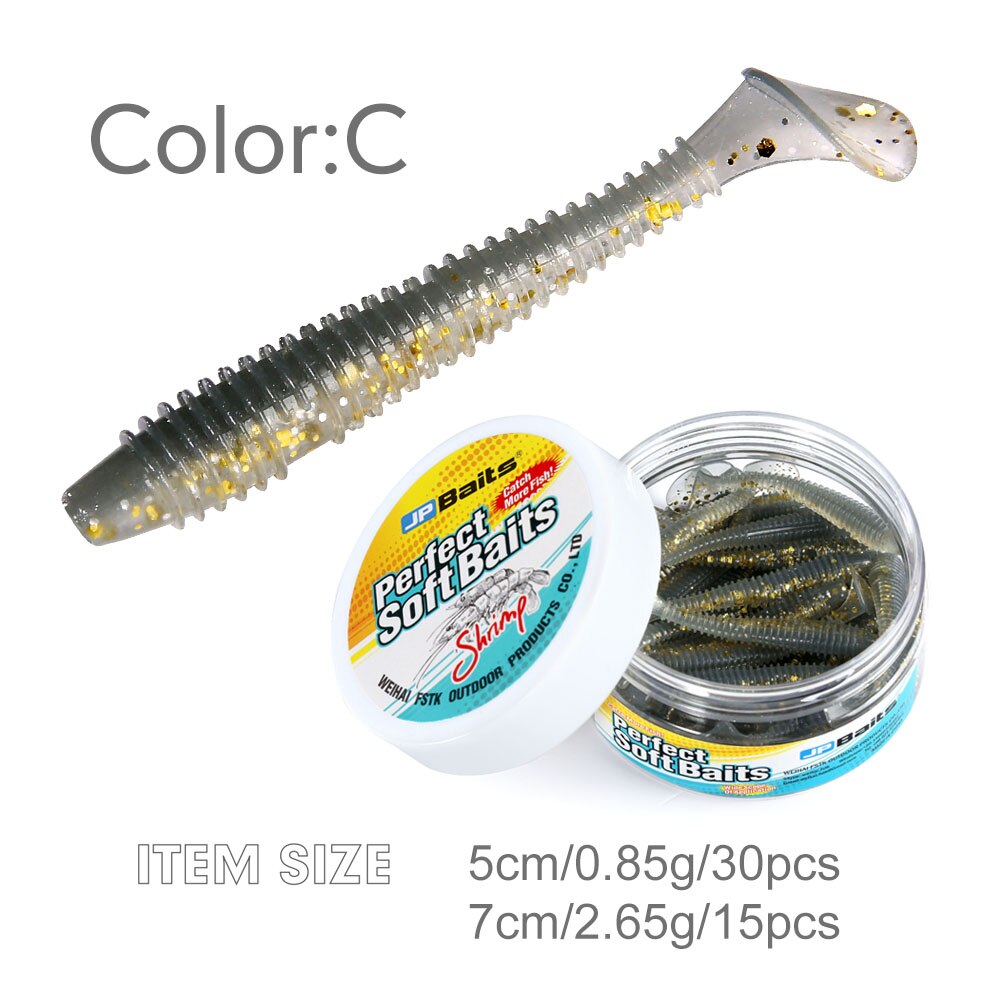 Leurre artificiel et doux à gros impact,wobbler softbait de 0 mm, 2,3 inch, 50mm et 1,6 inch, pour la pêche à pagaie et poisson nageur à queue,: 50mm fish smell / ColorC