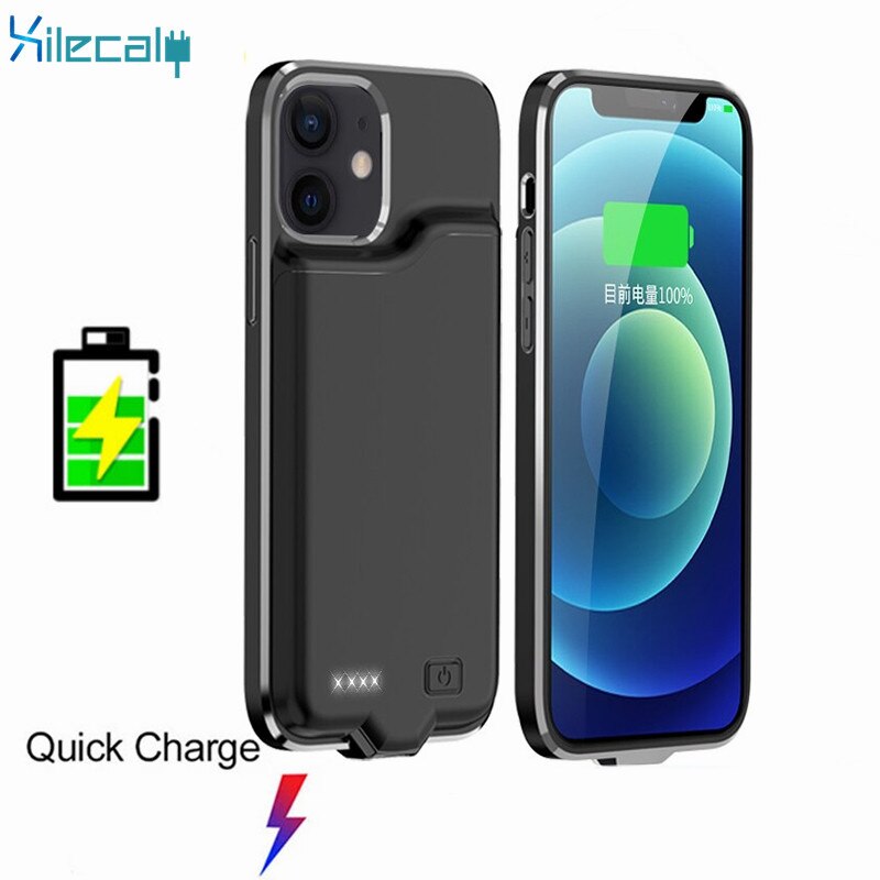 Funda con cargador de batería para iphone 12 Pro, carcasa fina con cargador inteligente, funda con batería para iphone 12 Mini 12 Pro Max