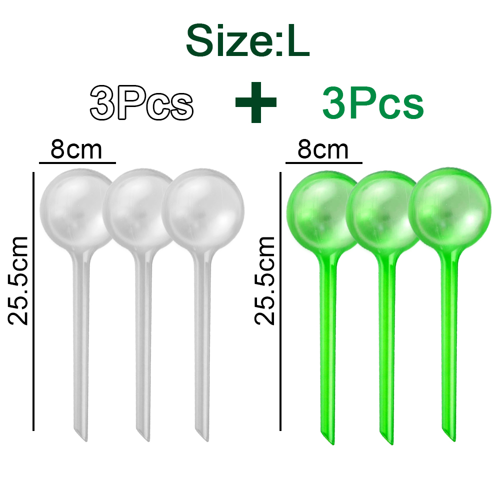 Bulbes d&#39;arrosage automatique pour plantes, 6/10 pièces, dispositif d&#39;irrigation goutte-à-goutte, pour le jardin de la maison: 6Pcs Mixed Color L