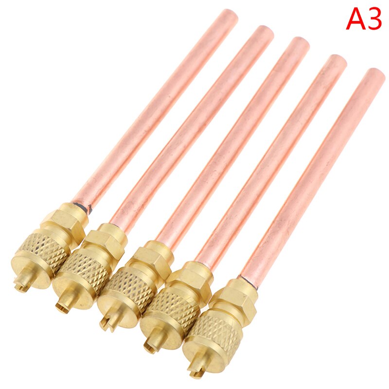 5pcs/lot Service/Access Valve 1/4" SAE 1/4" OD 4" Stem Strong Core AC Air Conditioner Refrigeration Access Valve: A3