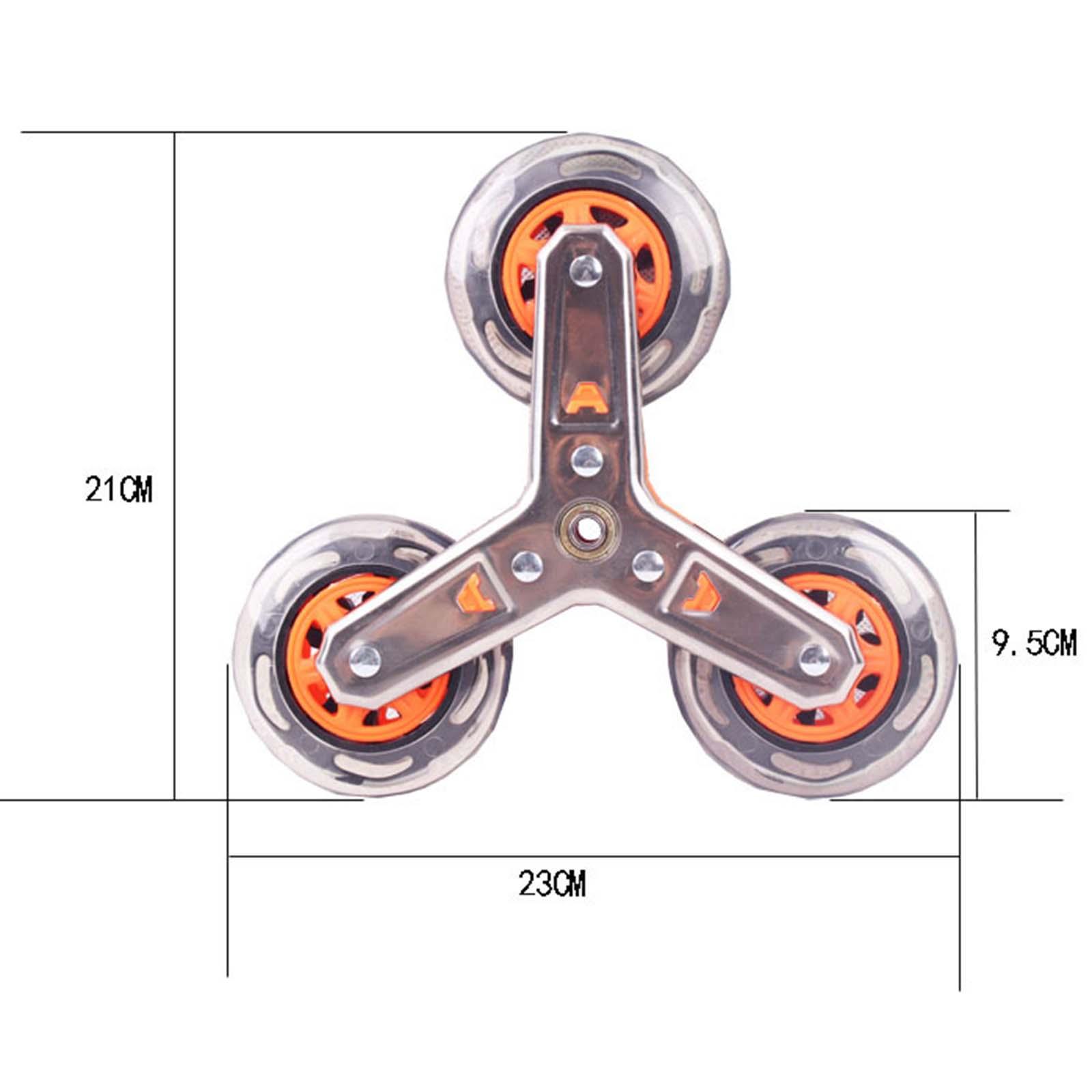 2Pcs Stair Climbing Wheels Replacement Trolley Triangle Wheels Car Gadgets Wheel Stair Climber Utility Cart Stair Wheels