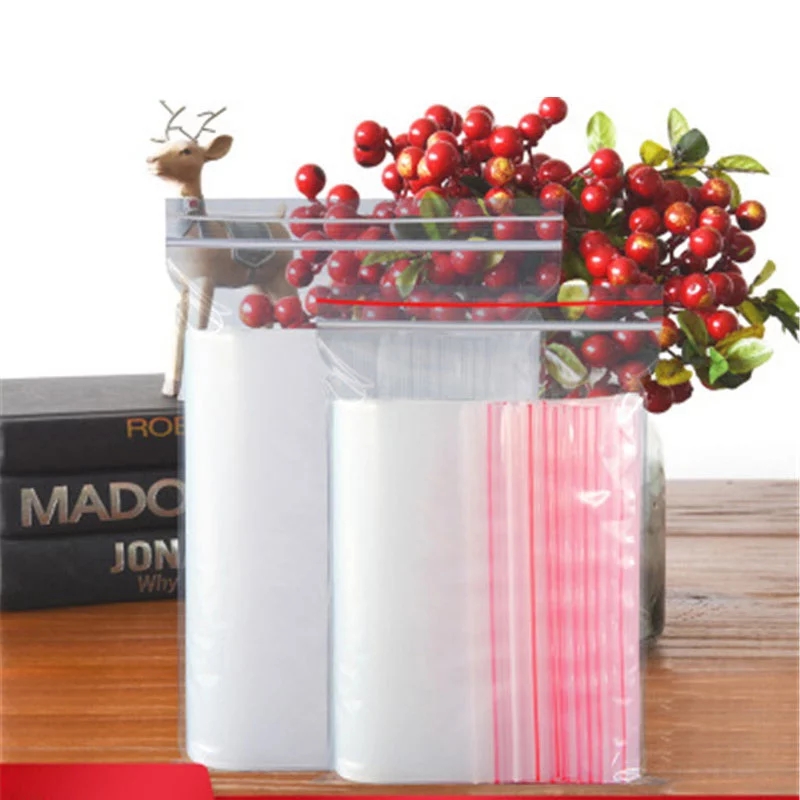 Transparent Plastic Food Storage Bags Reusable Clear Zip Lock Bag Packaging Pouches Sealing Bags Jewelry / Food Storages Bag