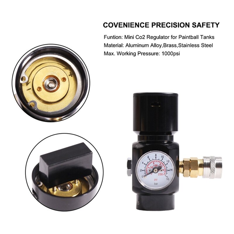 Regulator Mini Co2 Regulator for Pneumatic Tools Including Nailers, Staplers