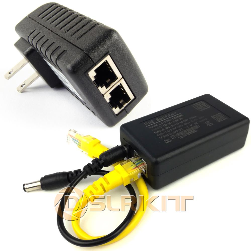 Gigabit 802.3at 24Watt PoE Kit (Splitter + Injector) 12V 2A Power Over Ethernet