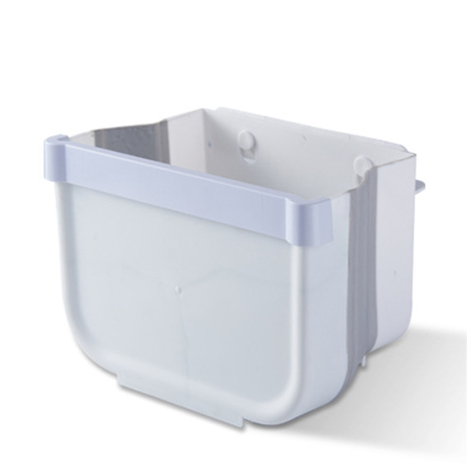 Trash Can Folding Trash Can Hanging ashcan simple style living room office Kitchen cleaning tool Dustbin durable Trash Can: White / 4L