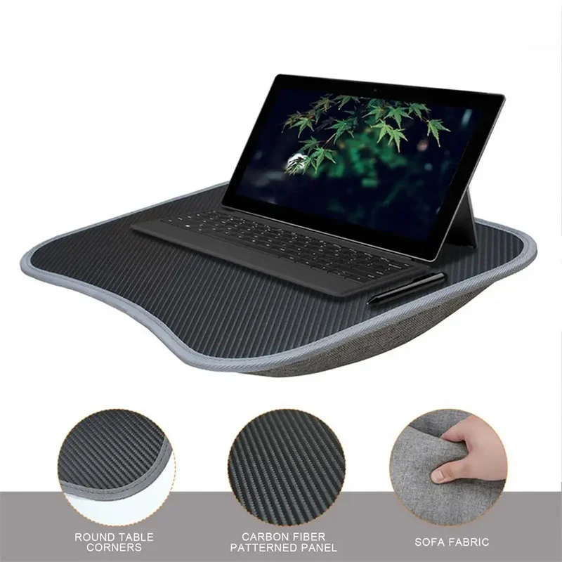 Laptopstativ skrivebordspute for bærbar pc med pute fangeskrivebord med pute pute skrivepute polstret brett med håndtak for kontorarbeid