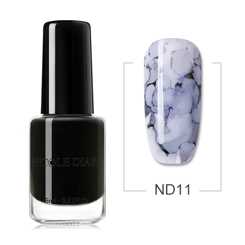 NICOLE DAGBOEK 6 ml Blossom Effect Nagellak Aquarel Marmeren Nail Inkt Blossom Sneldrogend Nail Decoratie DIY: ND11