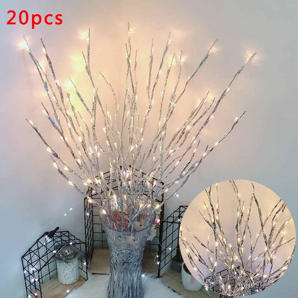 Guirlande lumineuse LED pour noël, décoration de maison, Vase à fleurs, branches, lampes florales, décoration de jardin