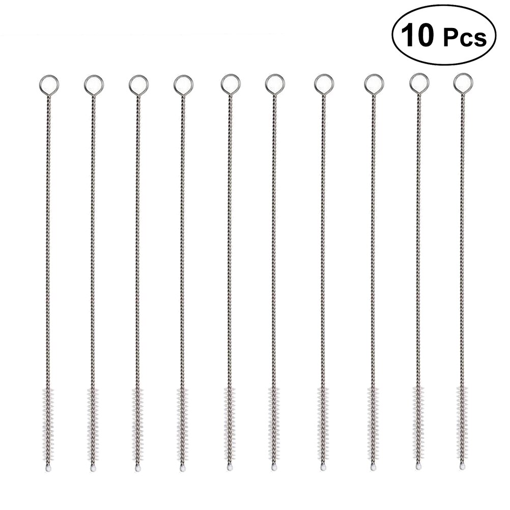 10pcs Rvs Multifunctionele Duurzaam Premium Zuigfles Melk Flessenborstel Drinken Pijp Stro Cleaning Tools