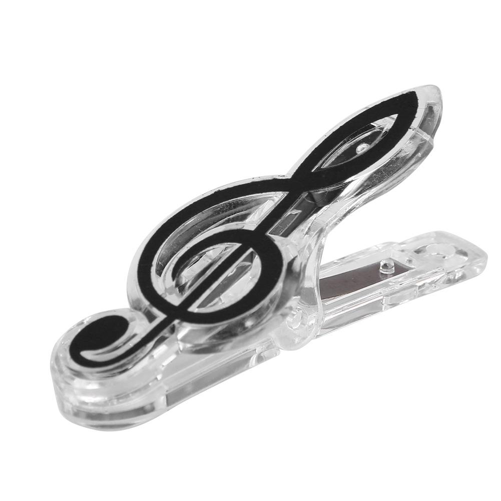 Plástico nota Musical carta Clip de papel Piano música libro papel hoja resorte titular Carpeta para Piano guitarra violín actuación Sta: Black