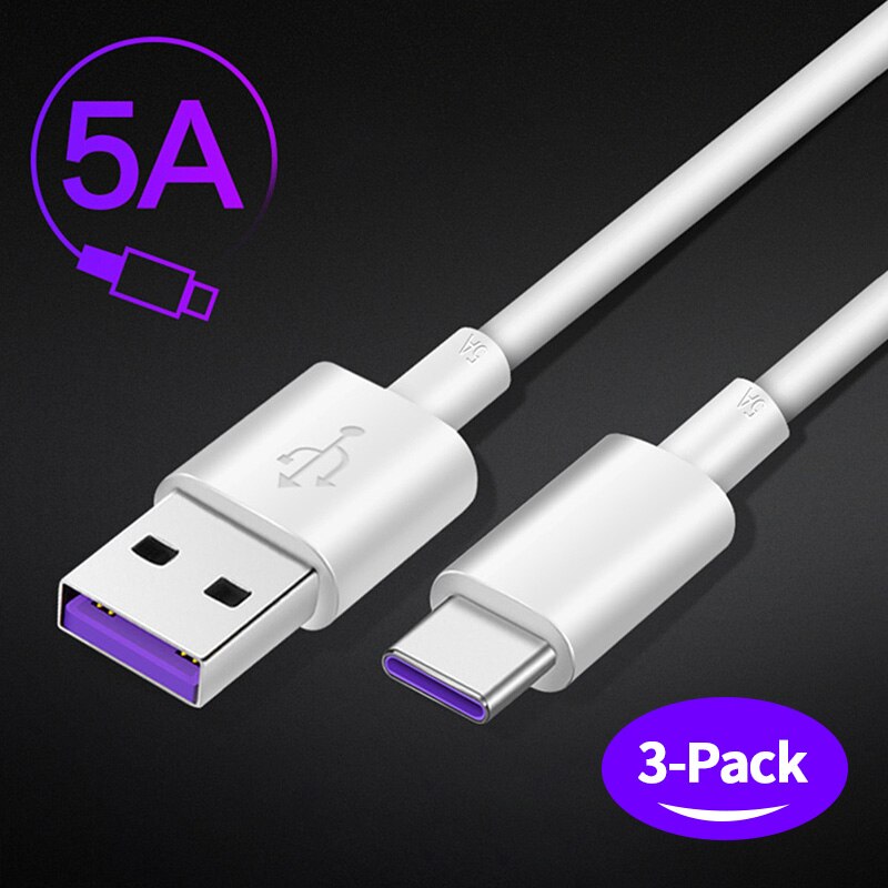 Huawei Super Lader Originele USB Muur Travel Quick Fast Adapter Mate30 Mate 20X5G 20 10 9 pro RS P30 P20 P10 P9 plus Nova5: Three 5A Cables