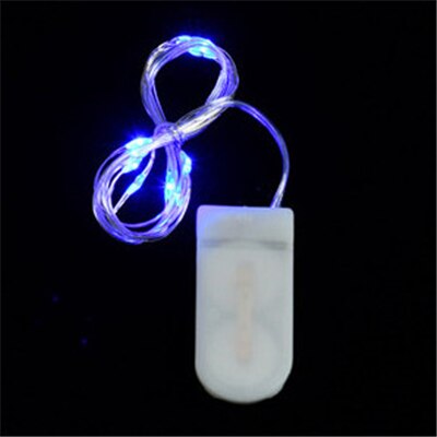 Led-lichtsnoer 3m 2m knoppen 5m op batterijen werkend, voor kerstversiering op bruiloften en andere gelegenheden.: Blauw / 5m 50 led niet batterij