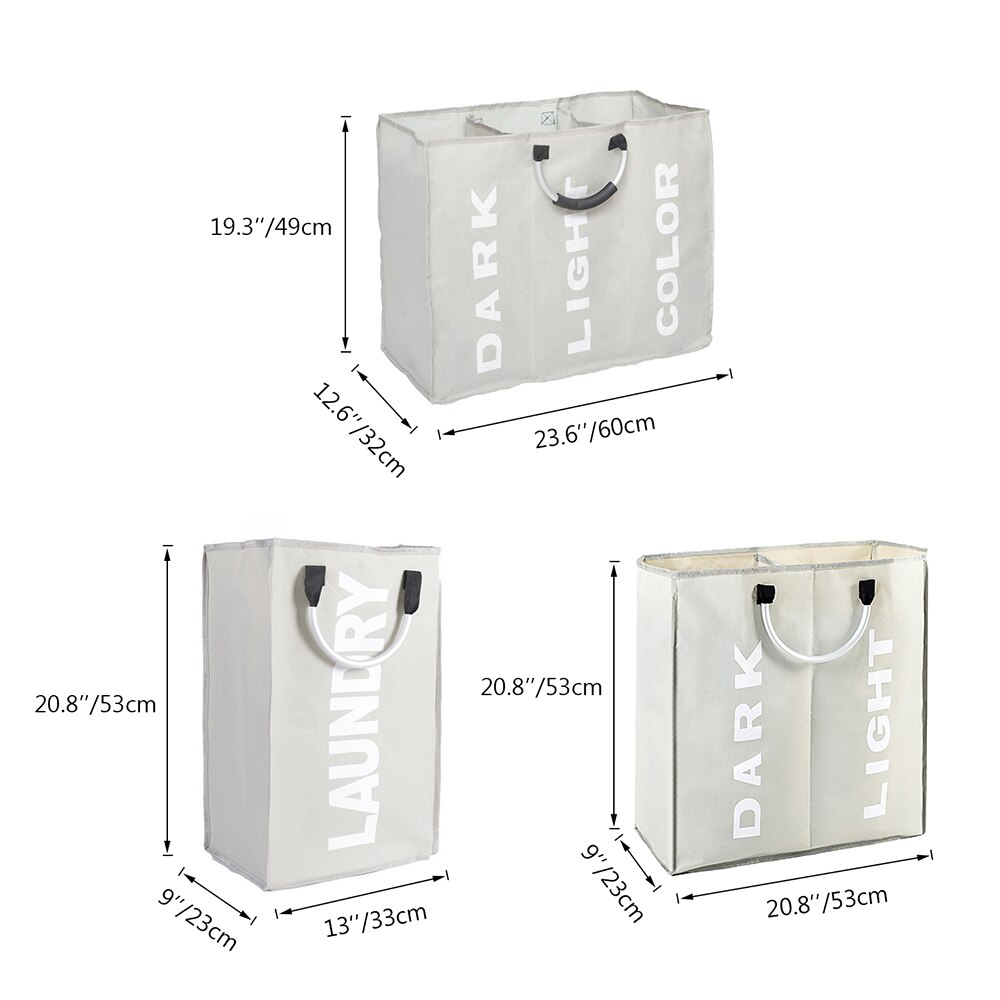 Waterproof Laundry Basket Dirty Clothes Hamper Foldable Storage Bin Sundries Storage Basket with Handles