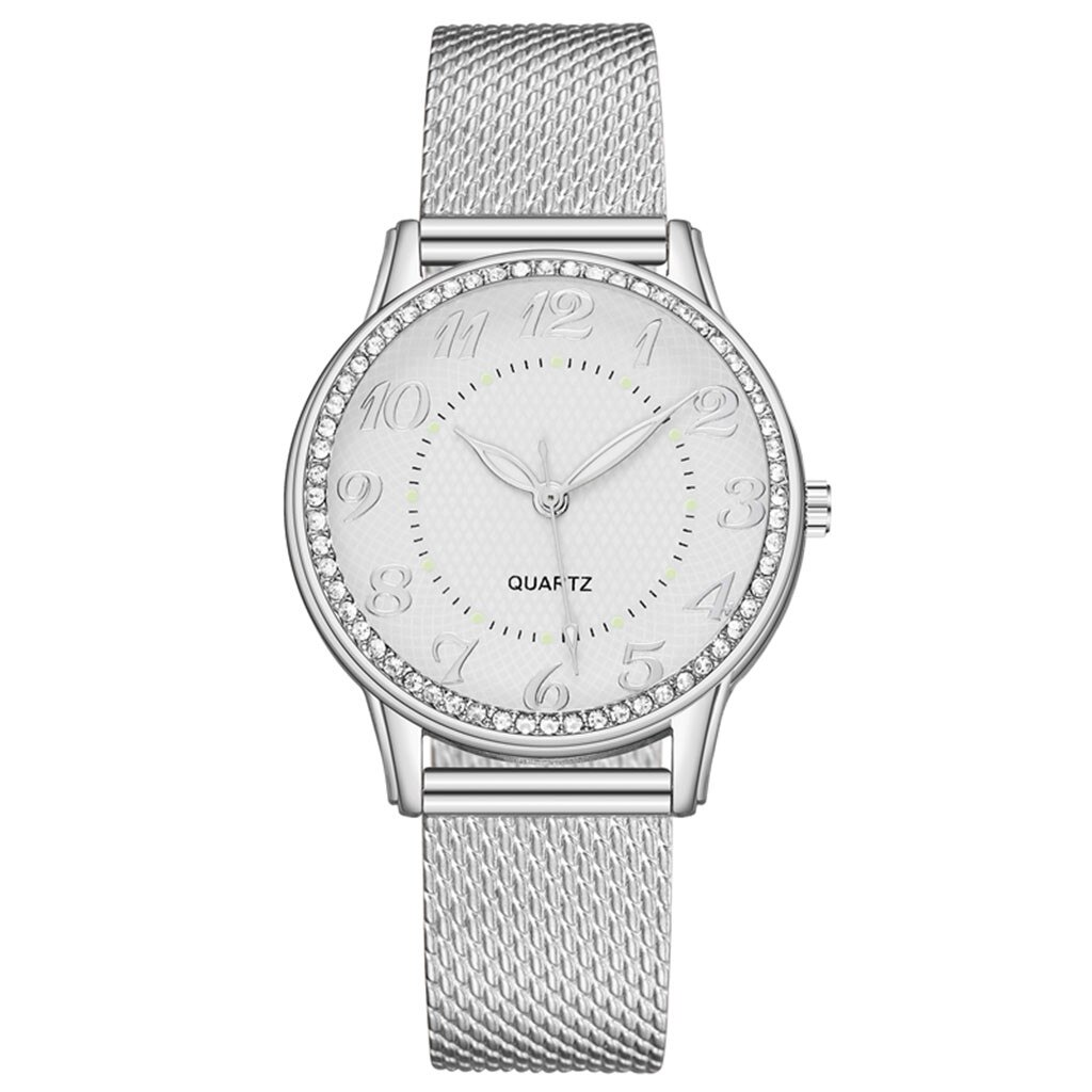 Luxe Womens Horloges Mesh Rvs Casual Armband Quartz Horloge Horloge Dameshorloge Klok Reloj Mujer Relogio Feminino: D