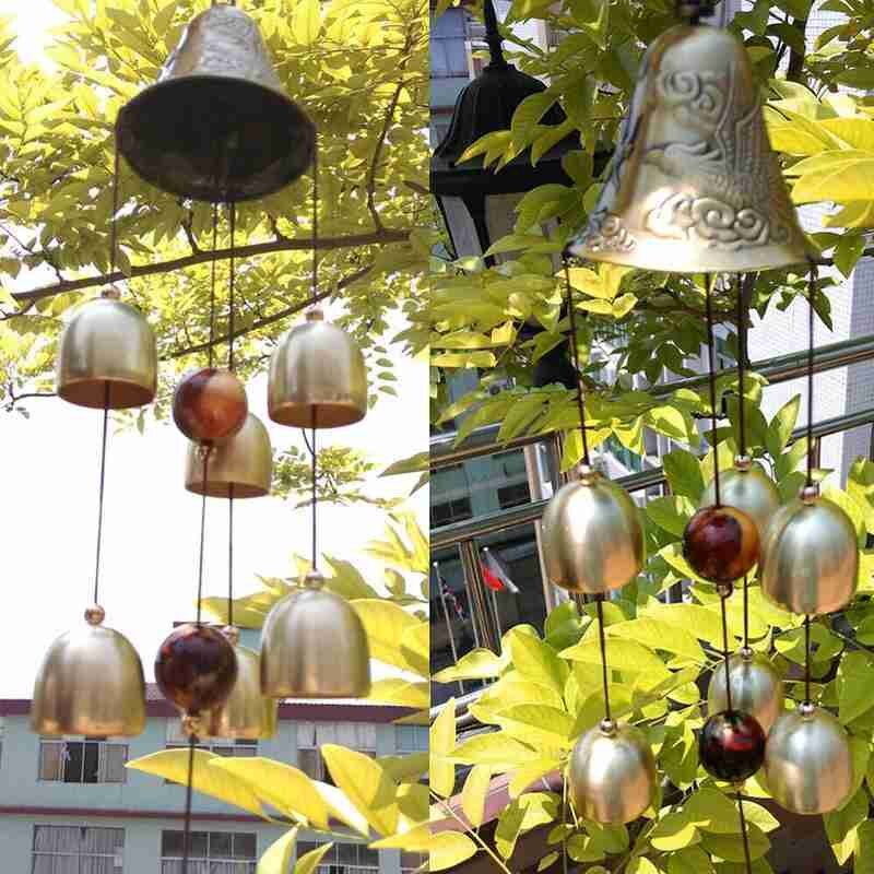 Antique Wind Chime Copper Garden Outdoors Corridor Decor Metal Bell Chinese Wind Outdoor Wind Chimes