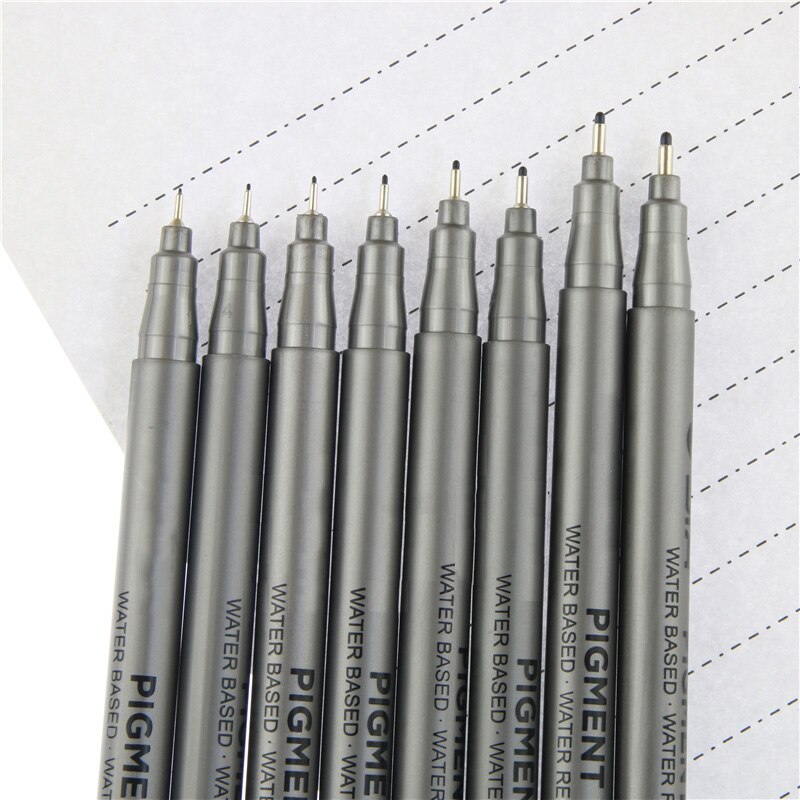 2 Pcs Micron Pen Variety Of Pen Tip Size Micro-line Ultra-fine Ink Pen Permanent Art Mark Comic Cartoon