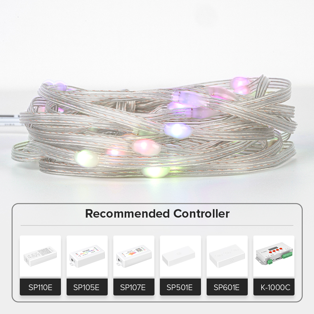 Ws2812b led-slynge til fest, julelysdekorasjon, bt-musikkkontrollrom, bursdagsdekor, led-lys utendørs, vanntett  ip67 stk.