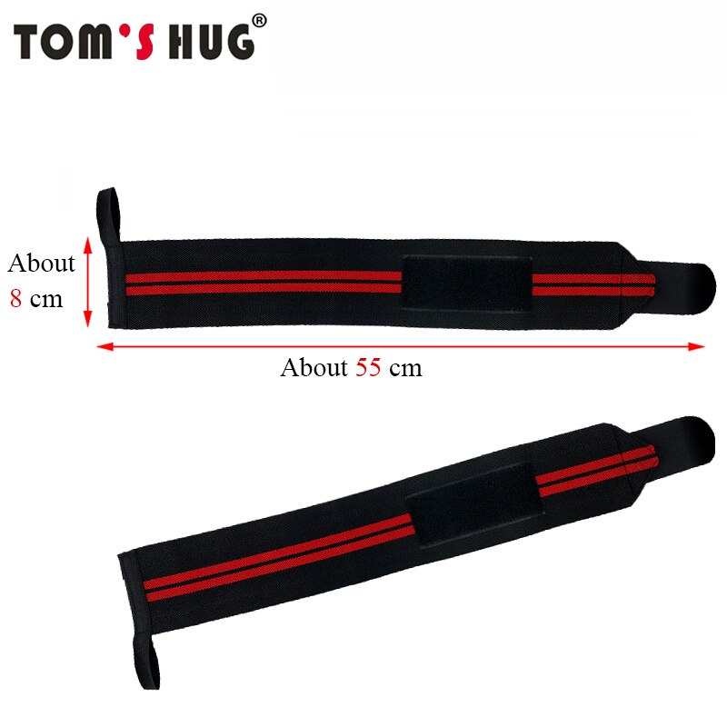 Muñequera ajustable con soporte de Tom&#39;s Hug, pulsera de Protección deportiva, color rojo, 1 unidad