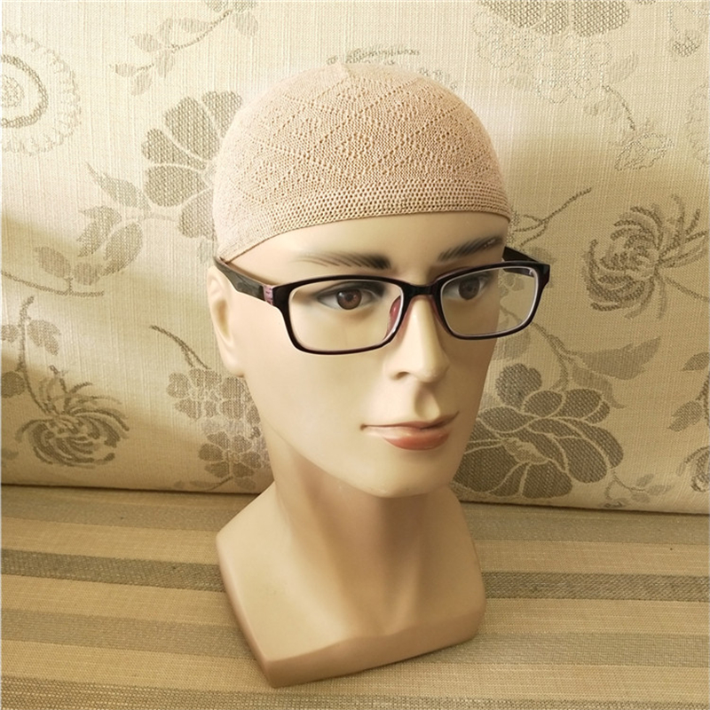 Gorro gorro turco musulmán hombres mujeres islámico Kufi Taqiya Takke Peci calavera gorra oración Arabia Saudita negro blanco gris tejido