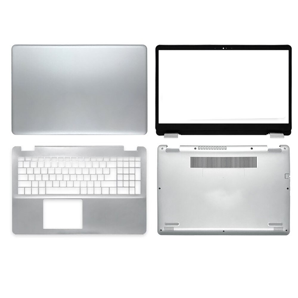 LCD Back Cover Front Bezel Palmrest Bottom Case Cover For Dell Inspiron 15 5000 5584 0JX9NR 0GYCJR Silvery