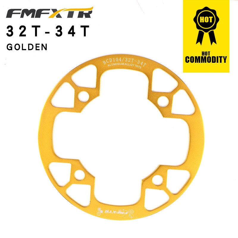 104BCD MTB Fahrrad Kettenblatt Schutz Abdeckung 32T/34T 36T/38T/40T/42T Fahrrad Kettenrad Kurbel Schutz Kettenblatt Schutz: Gold 32T