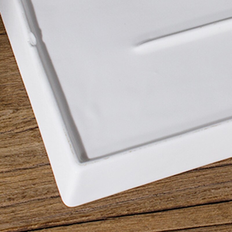 Pure white ceramic tray, rectangular fruit tray, tea tray, cake tray, dessert tray, dessert plate, flat tray, bread tray