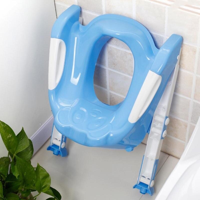 Folding Baby Potty Training Seat With Adjustable Ladder Toilet Training Potties Children Safety Handle Bowl Potties 2022