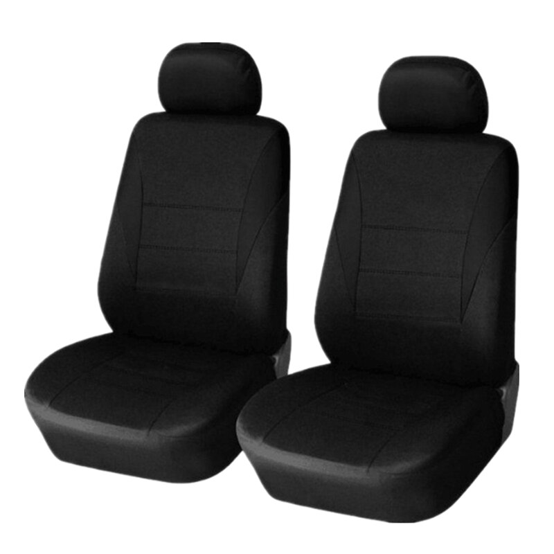 Ensemble universel d'housses de siège de voiture, pour la plupart des voitures, protection pour siège de voiture, avec des détails de piste: 2 seats black