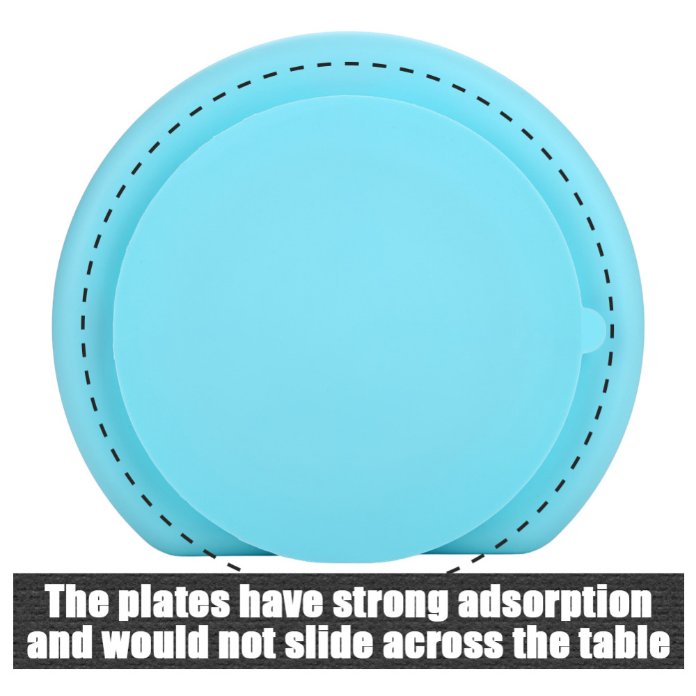 Baby Feeding Bowl Dishes Silicone Plate With Suction Cup Strong Sticky Divided Silicone Food Plate Children's Section