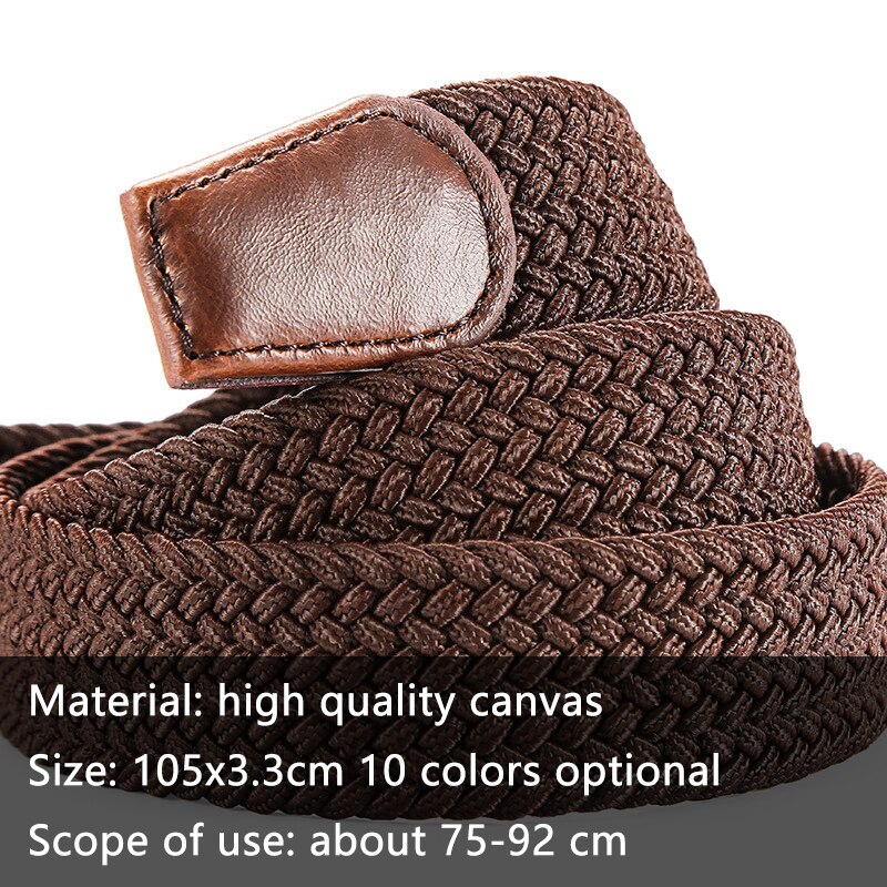 105*3.3cm unisex flettet herrebelte herrebelte uformelt jeans elastisk linning ceinture homme  a201