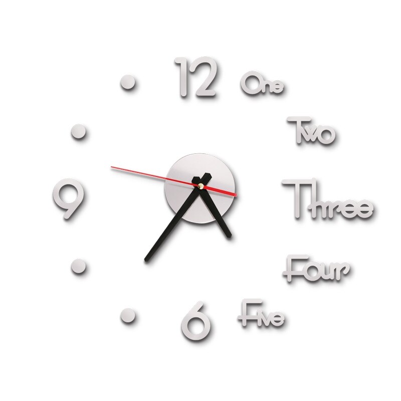 Moderne 3D Diy Muursticker Klok Romeinse Cijfers Spiegel Home Decor Muurschildering Decals Adhesive Wall Clock Voor Woonkamer Decor