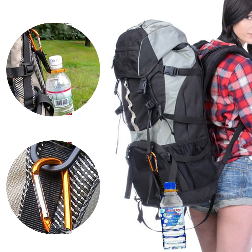 2 stuks aluminium karabijnhaak sleutelhanger clip outdoor camping sleutelhanger karabijnhaak waterfles gesp reis klimgereedschap accessoires