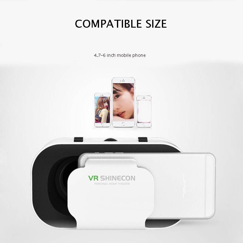 SHINECON VR BOX 5 Mini VR Glasses 3D Glasses Virtual Reality Glasses VR Headset For Google cardboard Smartp