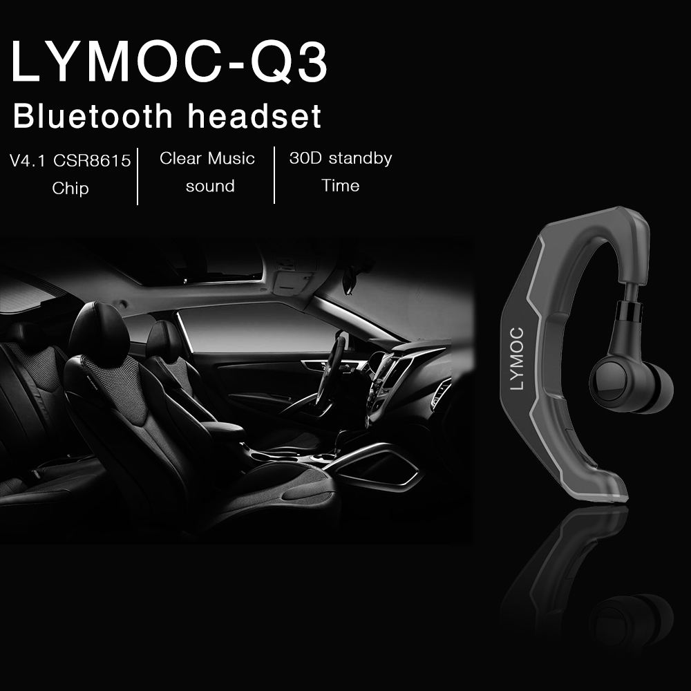 LYMOC Q3 Upgrade Bluetooth Headsets Auto Sport Draadloze Koptelefoon HD MIC Handsfree Telefoon hoofdtelefoon Rit Motorcycle Fiets voor iPhone