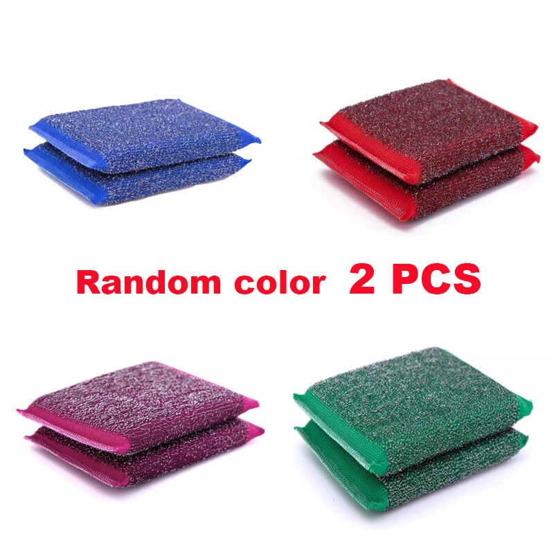 Scouring Pad Kitchen Sink Scourer Fixture Tools Rust Remover Washable Sponge Fabrics Accessories Cookware Dish Cleaning Supplies: Default Title