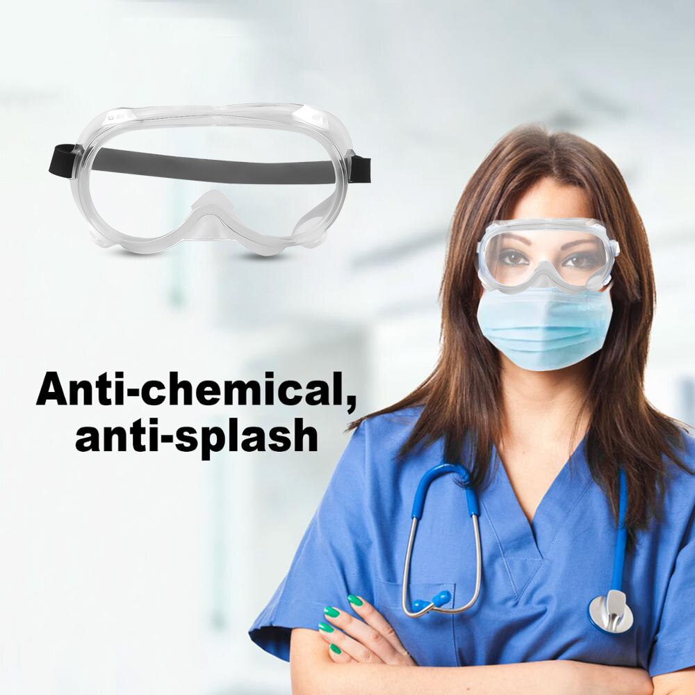 Protective Safety Goggles Fully Closed Breathable Glasses Dust-proof Anti-Fog Labor-proof Transparent Isolation Eye Mask