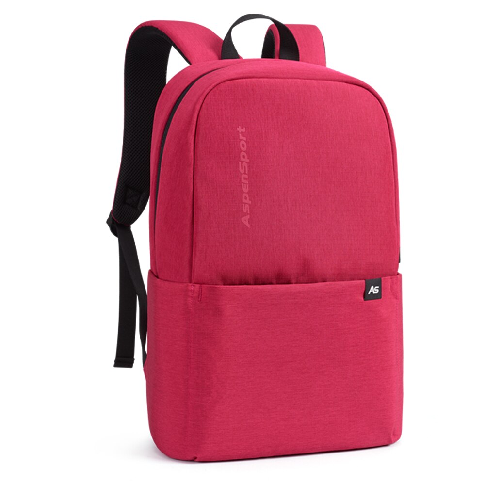 Aspensport Lichtgewicht Student Waterdichte Multi Kleuren Rugzak Mannen En Vrouwen Rugzak Schooltassen: Hot Pink